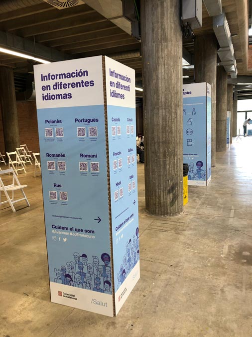 pop up informativo Covid para el Departamento de Salud